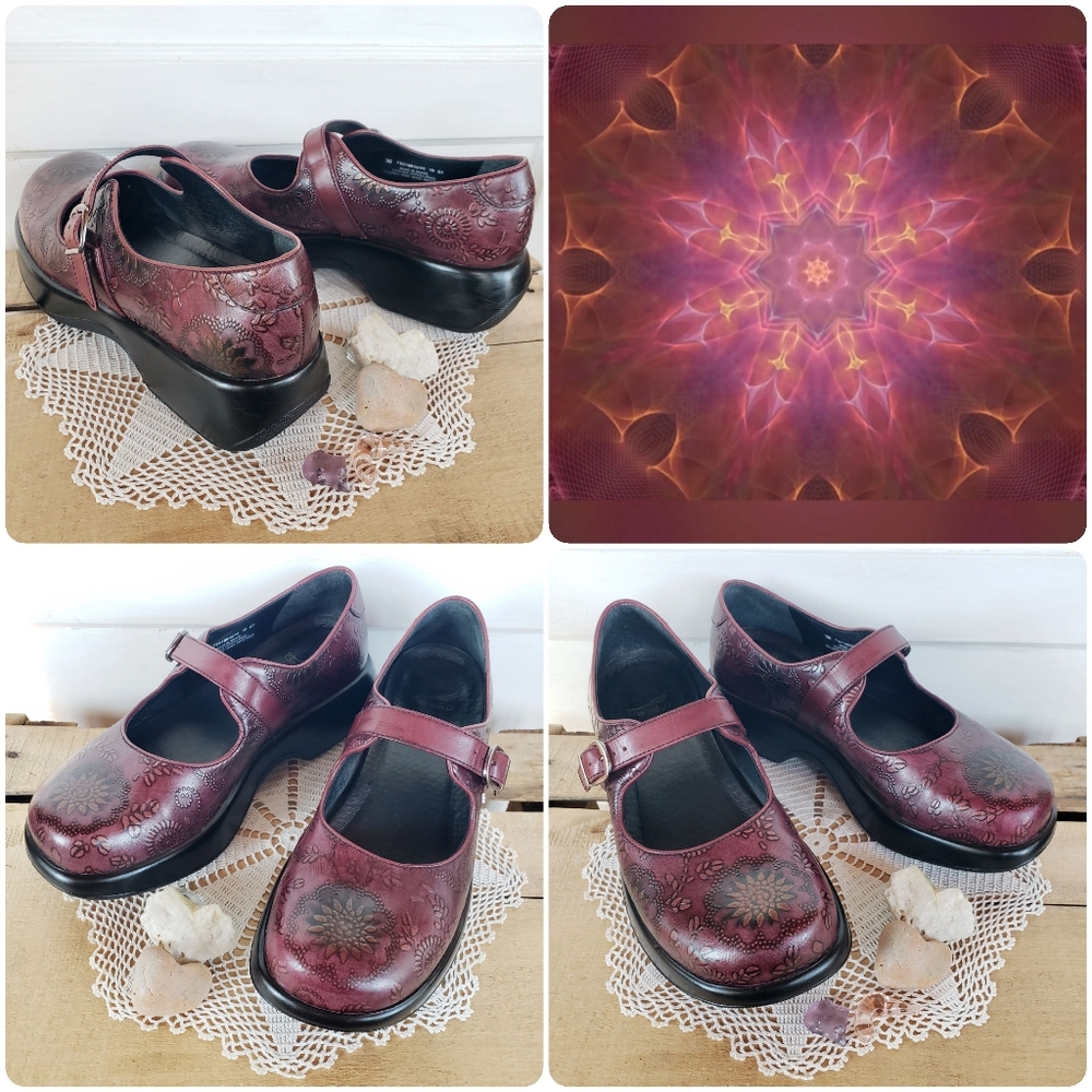 🌸Reserved for Cilia🌸Mulberry Dansko Platform Mary Jane Buckle Boho Cottage 38 - Picture 7 of 14